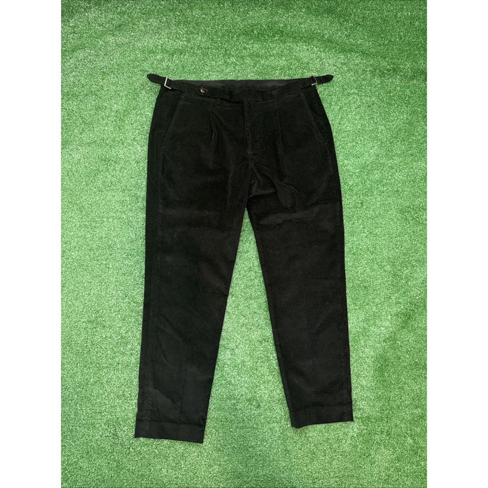 MURANO Lucas Carrot Fit Corduroy Pant Ancient Renaissance Collection 34x30 Black